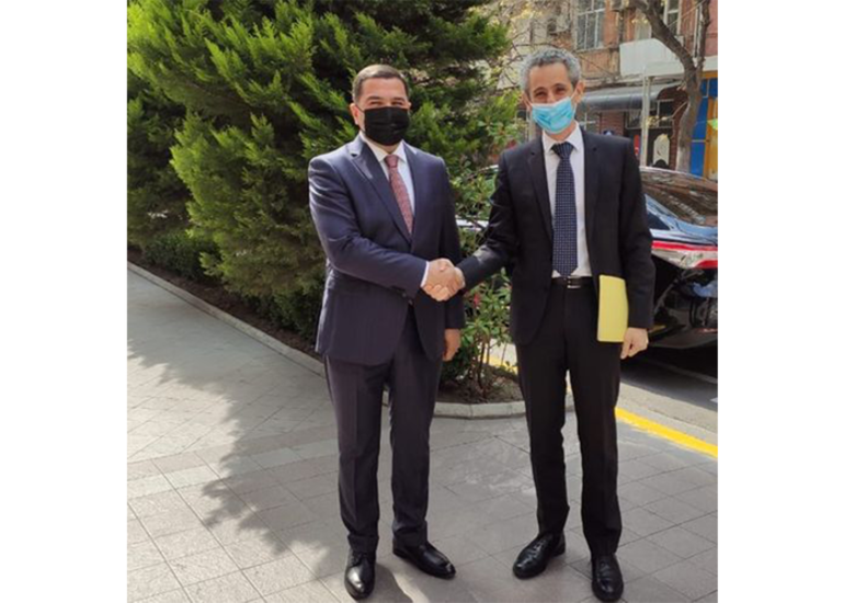 Fransa səfiri Naxçıvan nümayəndəliyinin rəhbəri ilə görüşüb