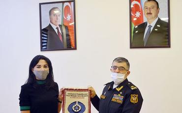 Ombudsman Hərbi Dəniz Qüvvələrinin hərbi hissəsində olub