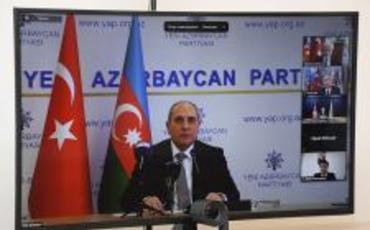 AK Parti və YAP ümummilli lider Heydər Əliyevin anadan olmasının 98-ci ildönümünə həsr olunmuş videokonfrans keçirib