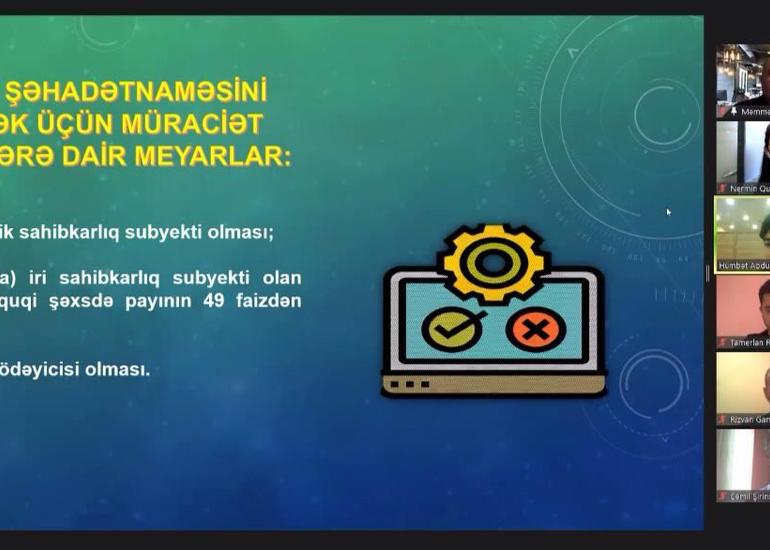 Məlumatlandırıcı vebinarda KOB-ların və startapların sualları cavablandırılıb