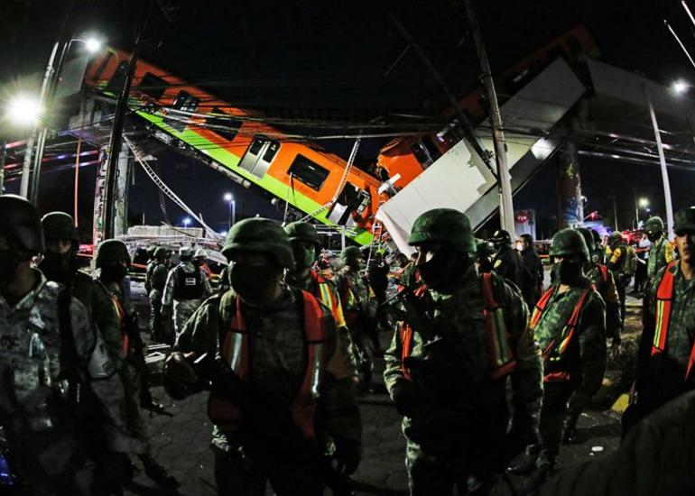 Meksikada metro körpüsünün çökməsi nəticəsində ölənlərin sayı 26-ya çatıb