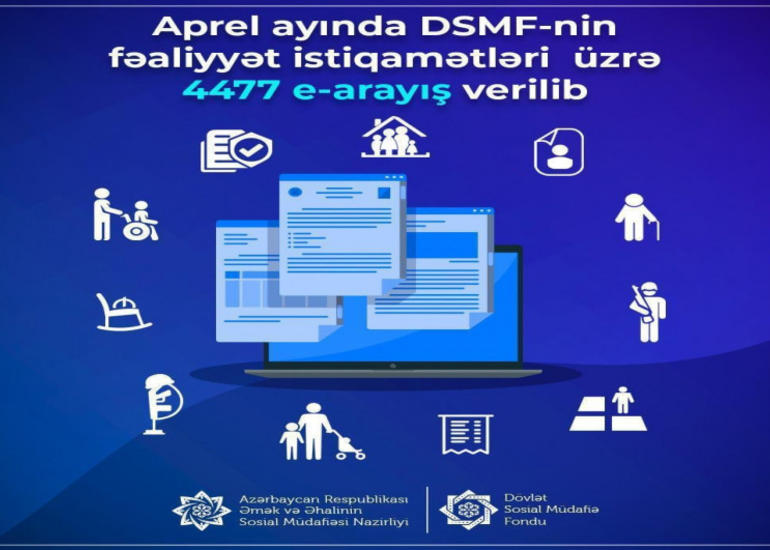 Apreldə vətəndaşlar tərəfindən DSMF-dən 4477 elektron arayış alınıb