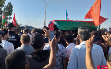 Vətən müharibəsinin şəhidi Təbriz İbrahimovla Salyanda vida mərasimi keçirilir