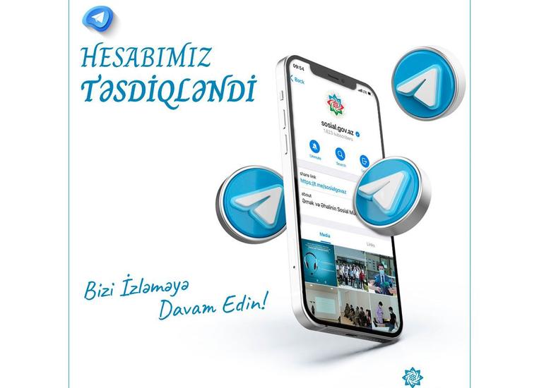ƏƏSMN “Telegram” kanalı rəsmi mavi tanınma nişanı ilə təsdiqlənib