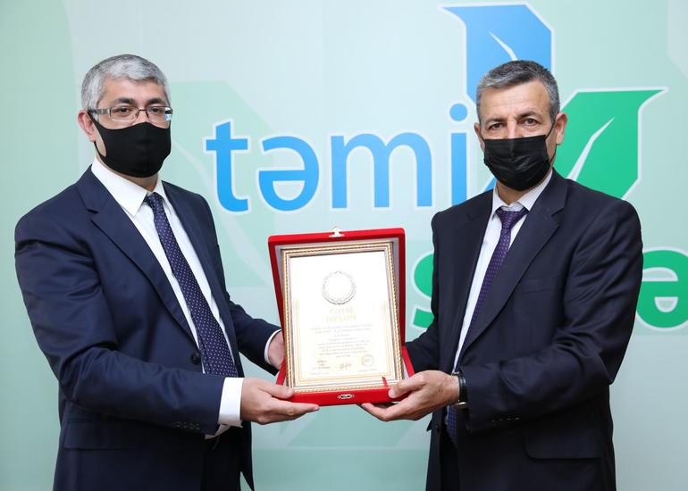 “Təmiz Şəhər” ASC ilin ən yaxşı müəssisəsi elan edilib