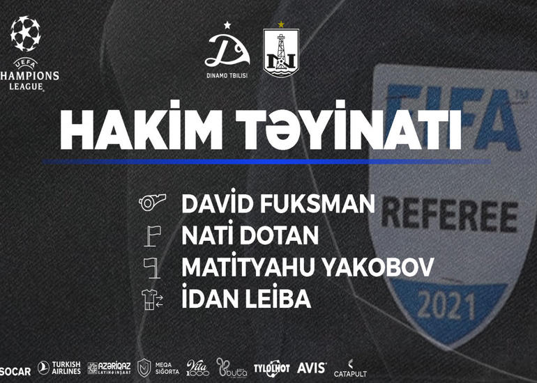 “Dinamo” – “Neftçi” oyununun hakimləri açıqlanıb