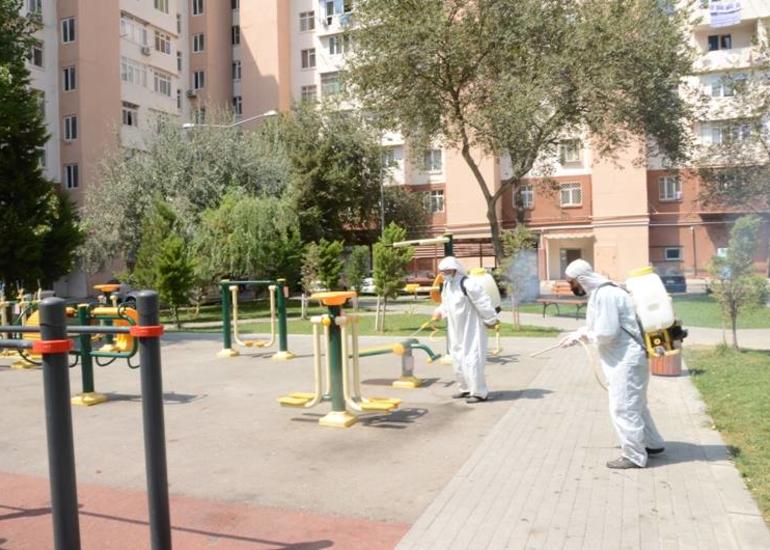 Xətai rayonunda dezinfeksiya işləri aparılıb