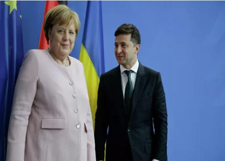 Kiyevdə Merkel və Zelenski arasında görüş başlayıb