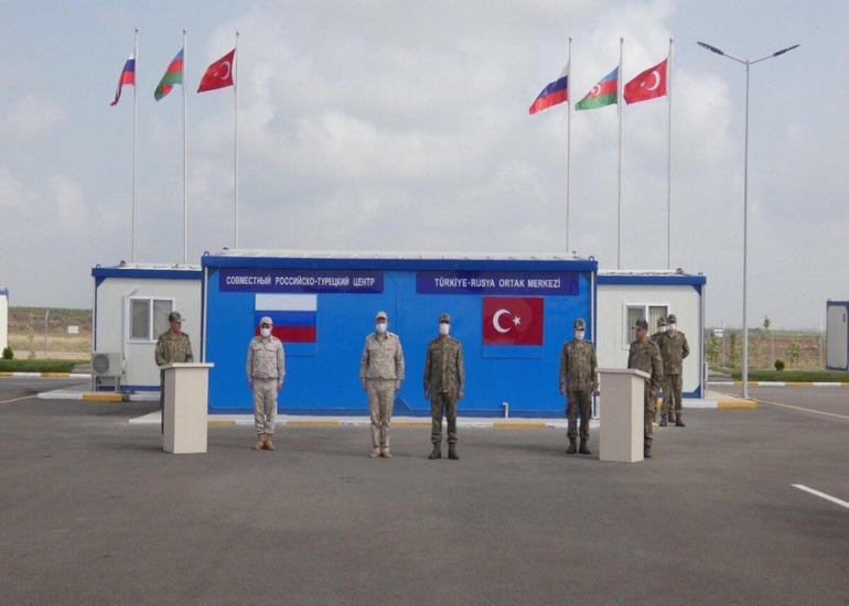Ağdamdakı Türkiyə-Rusiya Birgə Monitorinq Mərkəzində Türkiyənin Zəfər bayramı qeyd olunub