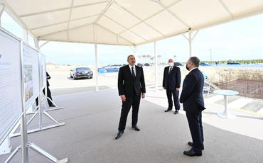 Prezident Sumqayıtda güzəştli mənzil layihəsinin növbəti yaşayış kompleksinin təməlini qoyub