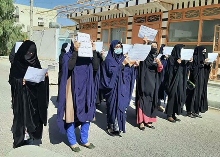 “Taliban” Kabildə qadınların aksiyasını dağıtmaq üçün qazdan istifadə edib
