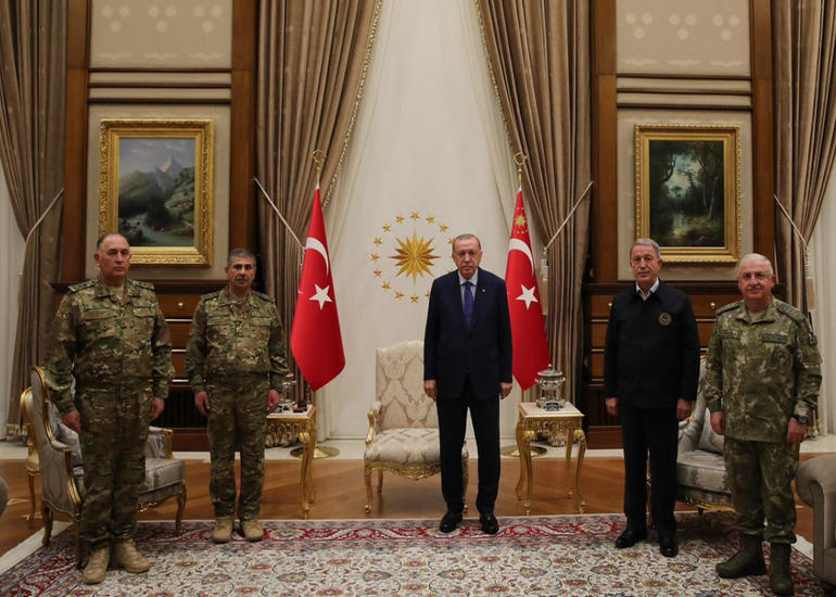 Türkiyə Prezidenti Zakir Həsənovu və Kərim Vəliyevi qəbul edib