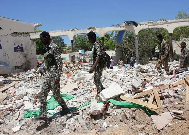 Somali paytaxtında törədilmiş partlayış zamanı 10 nəfər ölüb