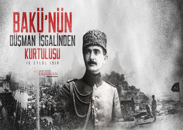 Ərdoğan Bakının azad edilməsinin 103 illiyi münasibətilə təbrik mesajı yayıb