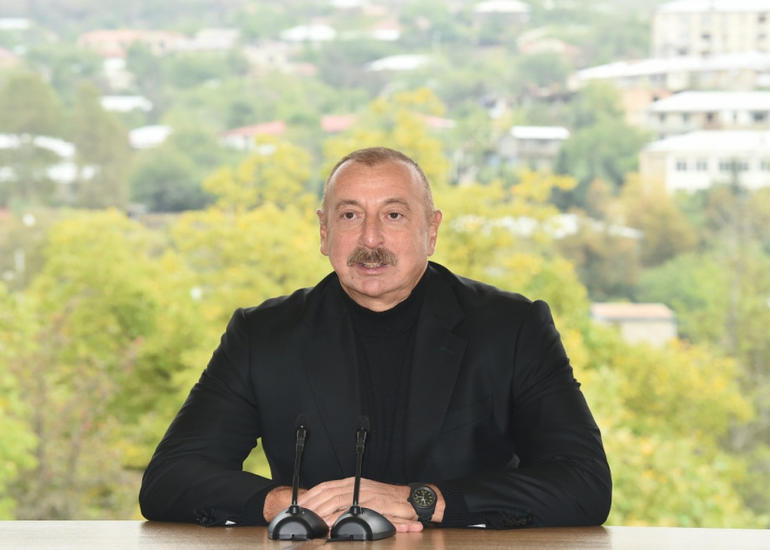 Azərbaycan Prezidenti: "Uzun illərdən sonra bu Qələbə sevincini biz hamımız yaşadıq"