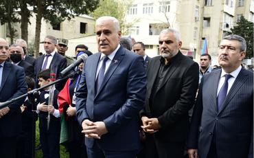 Xətai rayonunda Vətən müharibəsi şəhidi Vüsal Şahmarlının adını daşıyan parkın və xatirə lövhəsinin açılışı olub
