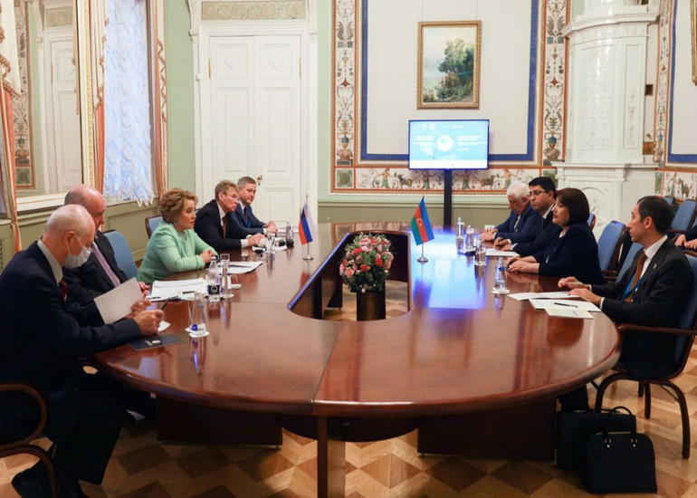 Sahibə Qafarova Valentina Matviyenko ilə görüşüb
