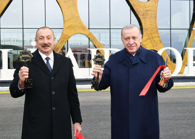 Azərbaycan və Türkiyə prezidentlərinin iştirakı ilə Füzuli Beynəlxalq Hava Limanının açılışı olub