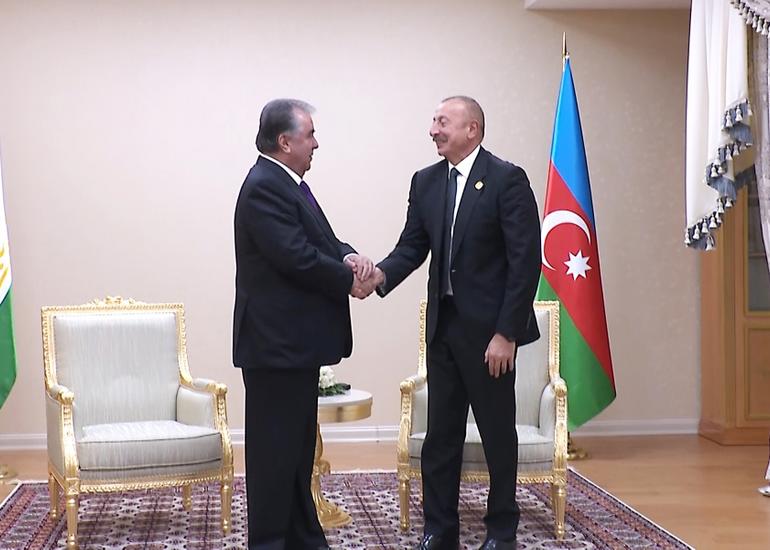 Prezident İlham Əliyevin Tacikistan Prezidenti Emoməli Rəhmon ilə görüşü olub