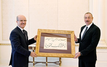 Prezident İlham Əliyev Türkiyənin Ali Təhsil Şurasının sədrini qəbul edib