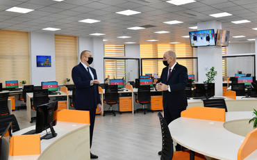 Prezident İlham Əliyev AZƏRTAC-ın yeni binası ilə tanış olub