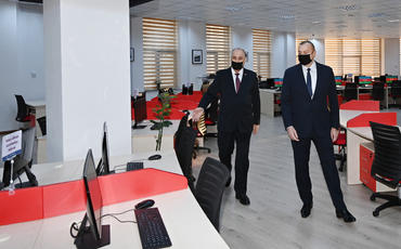 Prezident İlham Əliyev AZƏRTAC-ın yeni binası ilə tanış olub