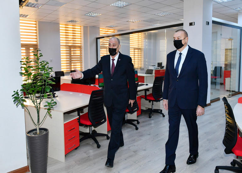 Prezident İlham Əliyev AZƏRTAC-ın yeni binası ilə tanış olub