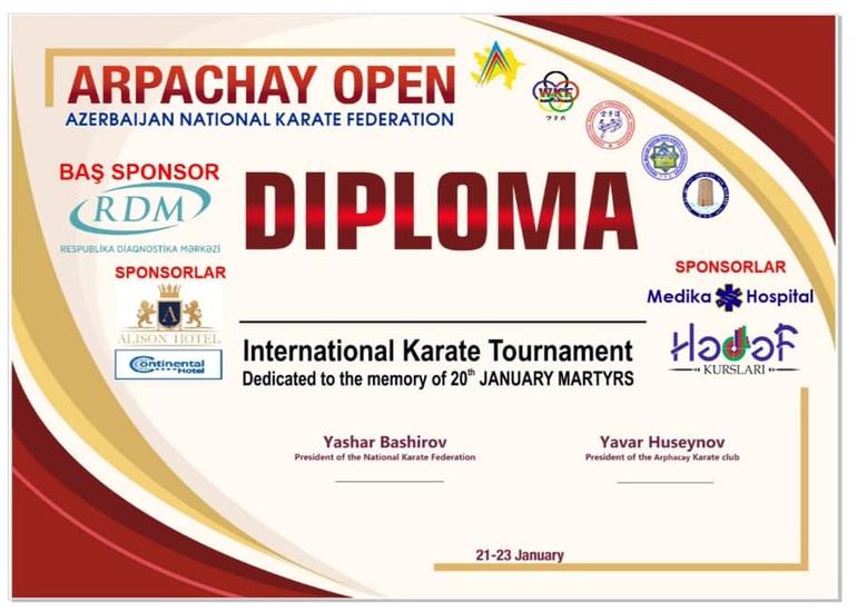 Karate üzrə 6-cı “ARPACHAY OPEN-2022” beynəlxalq turniri keçiriləcək