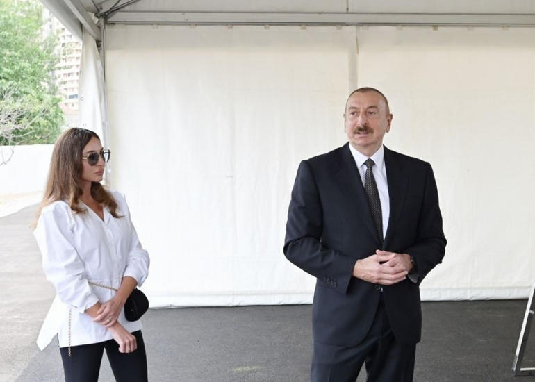 Prezident İlham Əliyev və birinci xanım Mehriban Əliyeva Ağcabədi rayonuna səfər ediblər