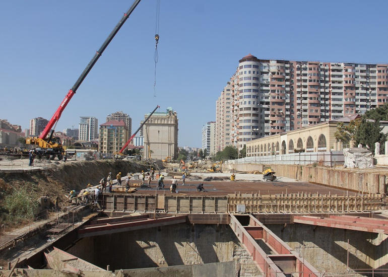Bakı metrosunun yeni stansiyasının inşasının ikinci mərhələsi yekunlaşır