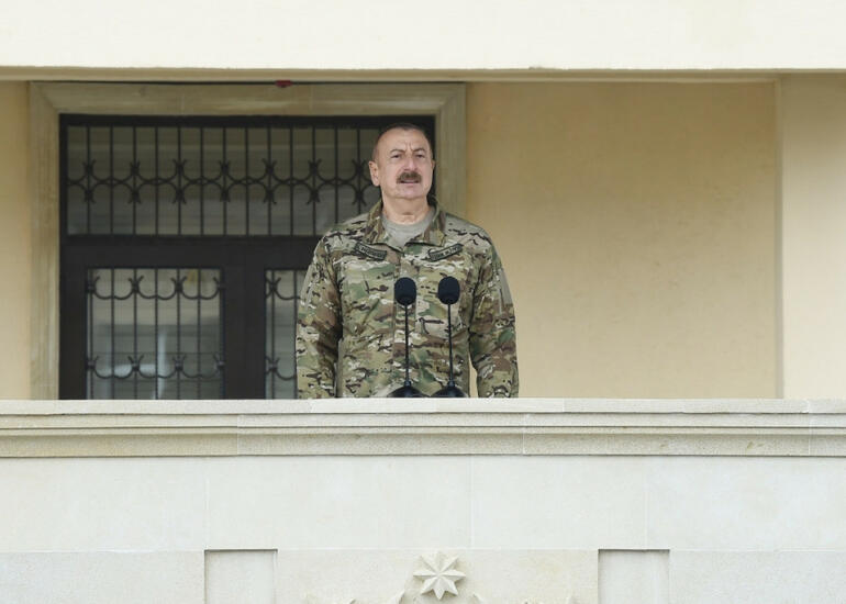 Prezident: "Bizi yeni müharibə ilə hədələyən düşmən İkinci Qarabağ müharibəsində öz dərsini aldı"