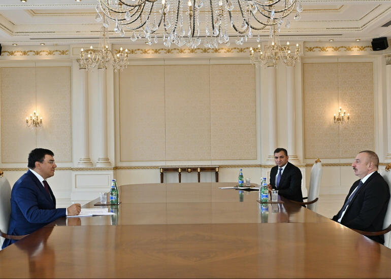 Prezident Özbəkistan Baş nazirinin müavinini qəbul edib