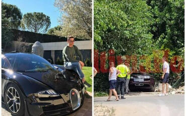 Ronaldonun 1,7 milyon funt sterlinq “Bugatti Veyron”u qəzaya uğrayıb