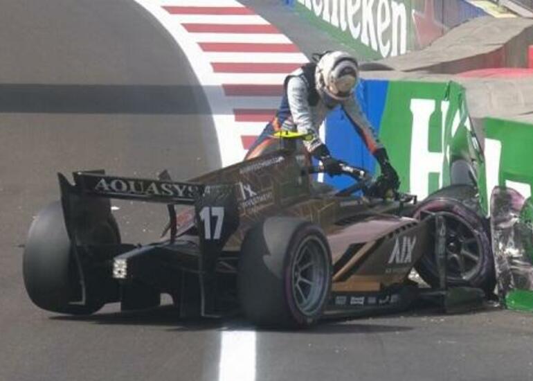 “Formula 2”: Azərbaycan Qran-prisində qəza - Foto