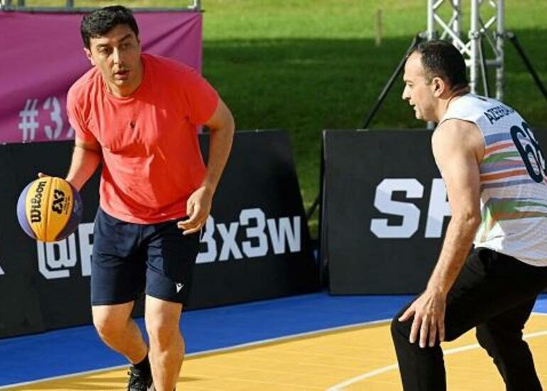 Nazirlər Şuşada basketbol oynadı - Foto