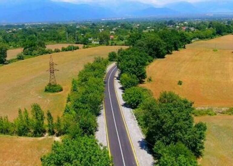 Kərimli yolunun Oğuz hissəsi yenidən quruldu