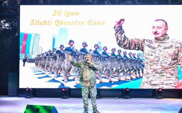 Xətai rayonunda 26 iyun-Azərbaycan Respublikasının Silahlı Qüvvələr Gününə həsr olunmuş konsert proqramı təşkil olunub