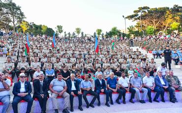 Xətai rayonunda 26 iyun-Azərbaycan Respublikasının Silahlı Qüvvələr Gününə həsr olunmuş konsert proqramı təşkil olunub