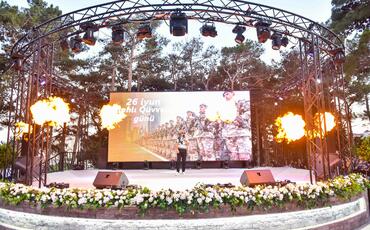 Xətai rayonunda 26 iyun-Azərbaycan Respublikasının Silahlı Qüvvələr Gününə həsr olunmuş konsert proqramı təşkil olunub