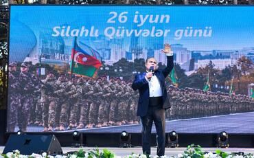 Xətai rayonunda 26 iyun-Azərbaycan Respublikasının Silahlı Qüvvələr Gününə həsr olunmuş konsert proqramı təşkil olunub