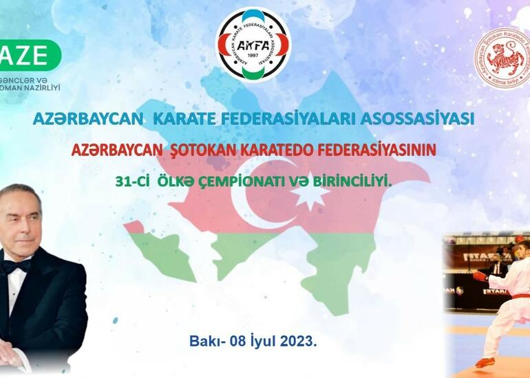 Azərbaycan Şotokan Karatedo Federasiyasının 31-ci Ölkə Çempionatı və Birinciliyi baş tutub