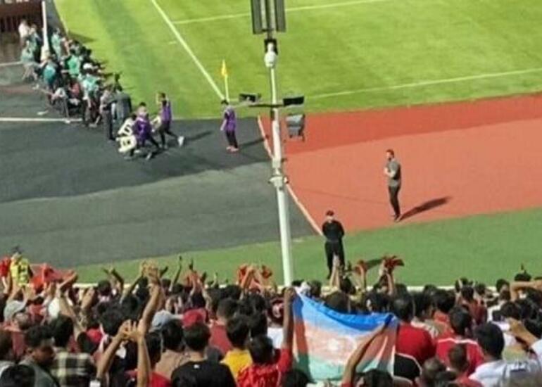 “Səhənd” stadionunda Azərbaycan bayrağı qaldırıldı