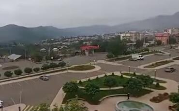 Antiterror tədbirlərindən sonra Xankəndinin mərkəzi - Yeni video