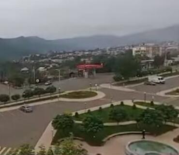 Antiterror tədbirlərindən sonra Xankəndinin mərkəzi - Yeni video