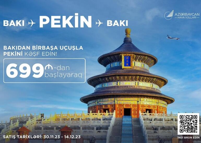AZAL Pekin istiqaməti üzrə endirimli aviabiletlər təklif edir