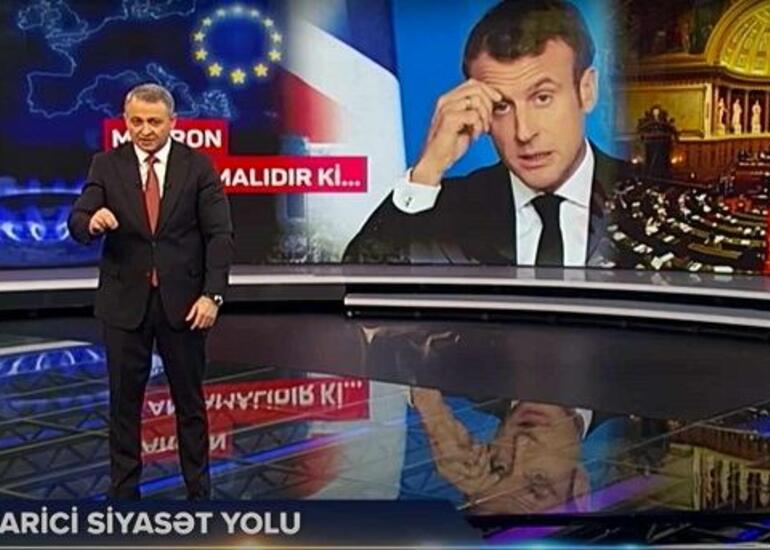 Həddini aşan Makrona Bakıdan şillə kimi cavab: Hazır ol - Video