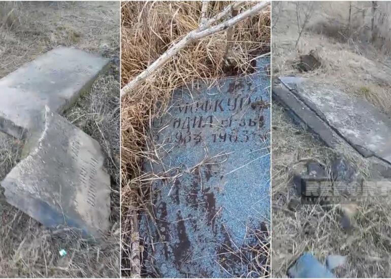 Ermənilər Malıbəyli kəndinin qəbiristanlığını tamamilə dağıdıb