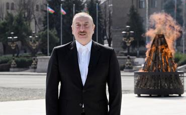 Prezident Xankəndidə Novruz tonqalını alovlandırdı