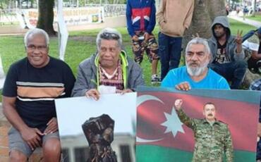Yeni Kaledoniyada aksiyada Azərbaycan Prezidentinin və "Dəmir Yumruğ"un plakatları qaldırılıb