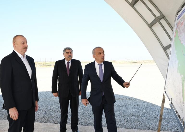 Prezident Şirvan suvarma kanalının təməlini qoydu
